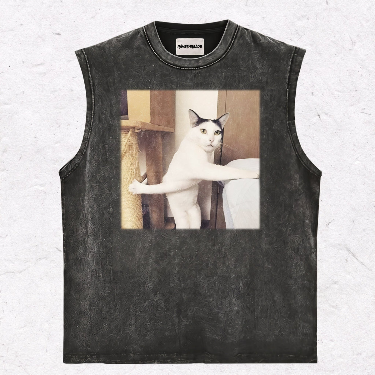 WACKY CAT HEAVY WEIGHT COTTON TEE-001