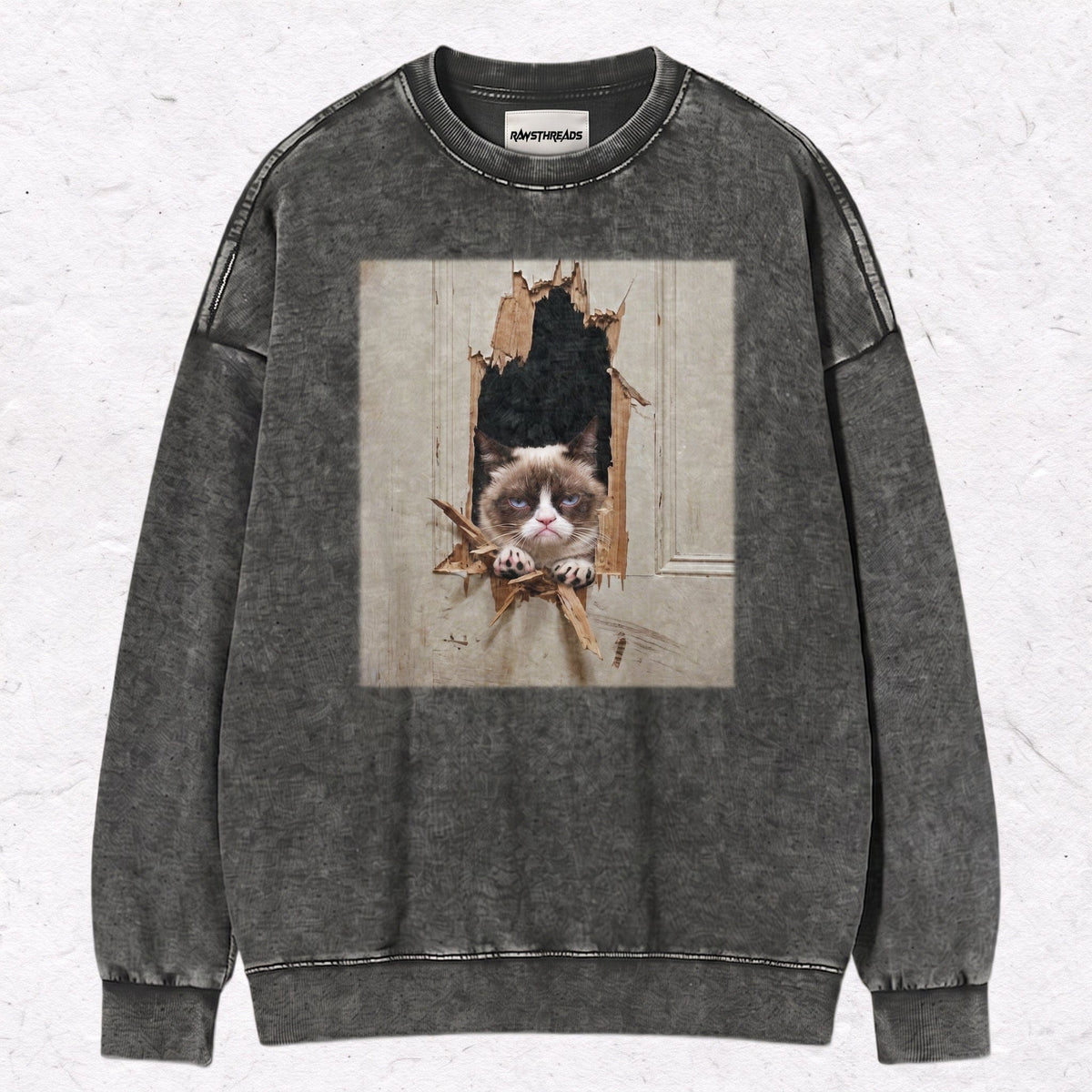 WACKY CAT  HEAVY WEIGHT COTTON TEE-011