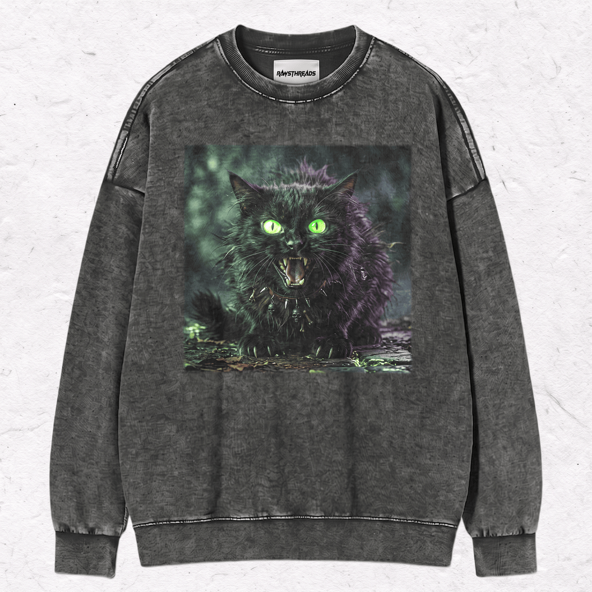 SCARY CAT  HEAVY WEIGHT COTTON TEE-012