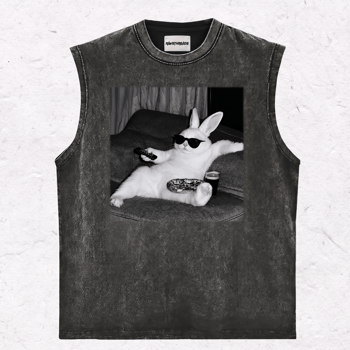 WACKY BUNNY HEAVY WEIGHT COTTON TEE-014