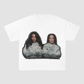 BRANDY & NORWOOD SISTERS HEAVYWEIGHT PATCH TEE-5137