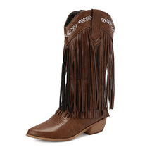 Women's Sterling Fringe Tall Western Boots-60024
