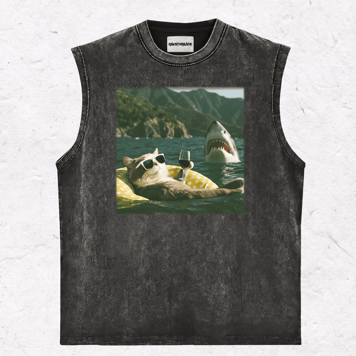 SHARK&CAT HEAVY WEIGHT COTTON TEE-018