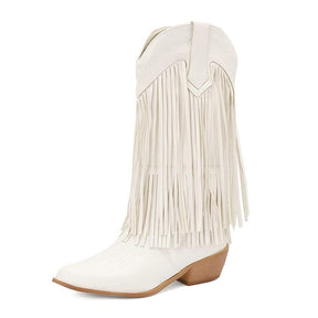 Women's Sterling Fringe Tall Western Boots-60024
