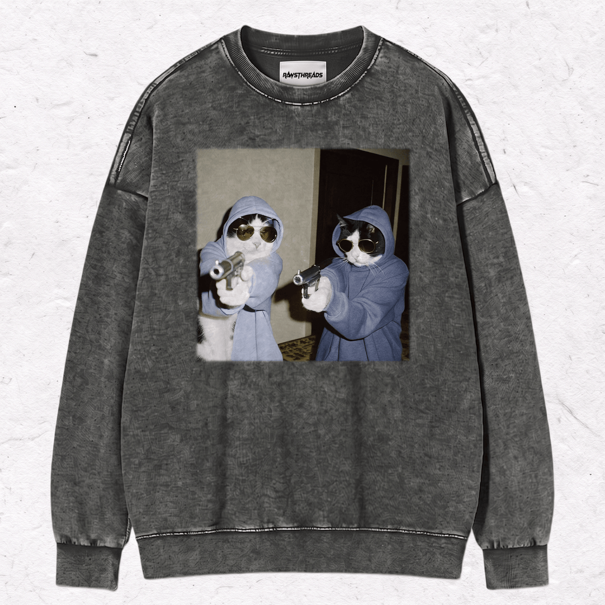 WACKY CAT HEAVY WEIGHT COTTON TEE-019