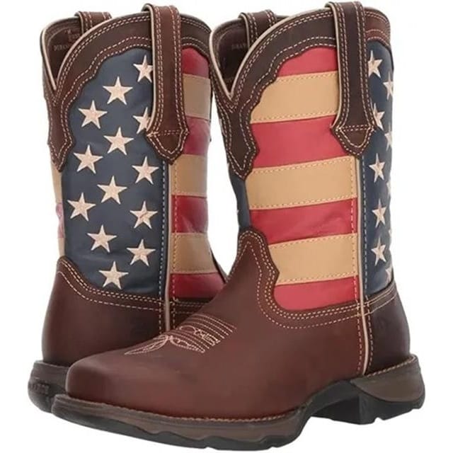Durango Men's Patriotic Square Toe Western Boots-6001