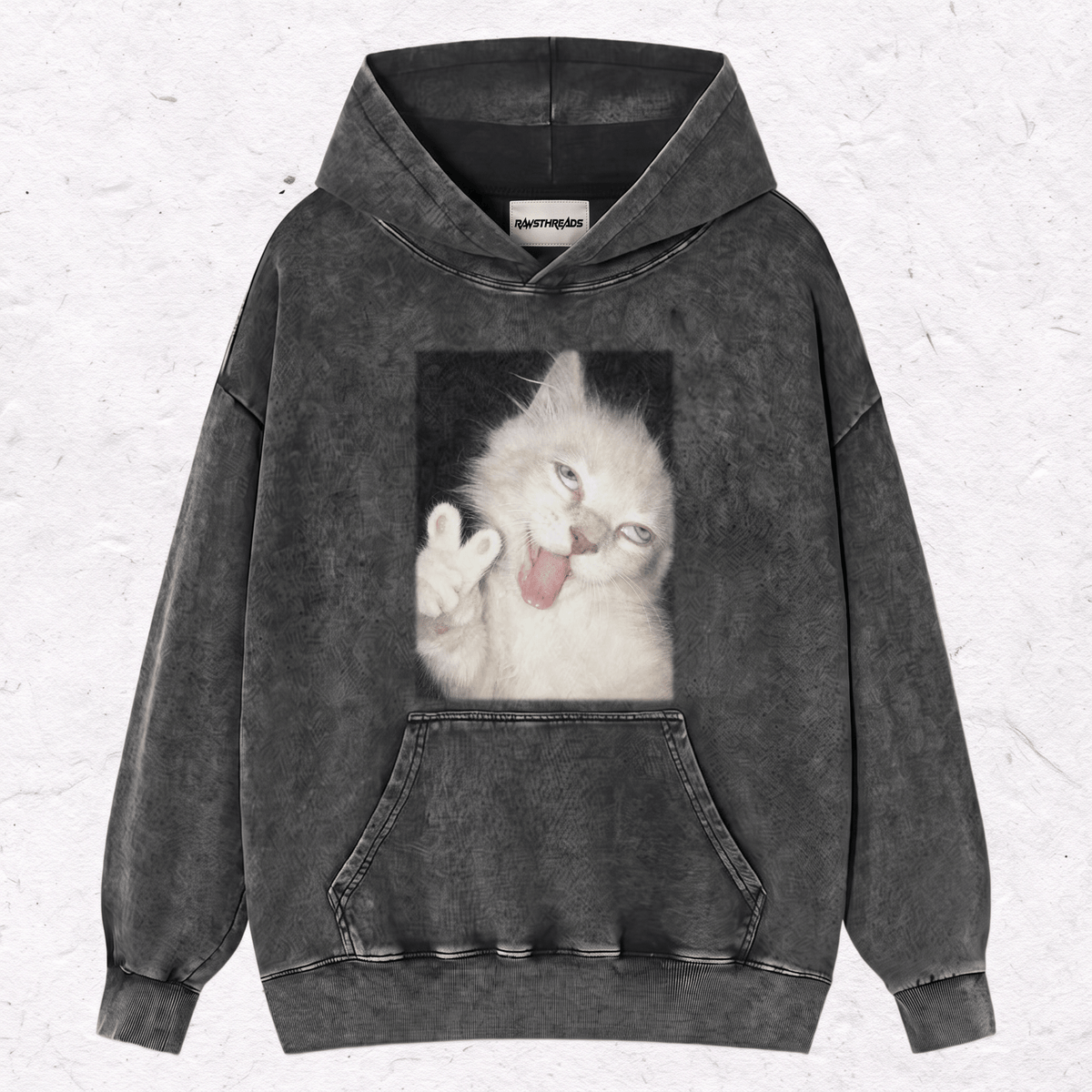 WACKY CAT HEAVY WEIGHT COTTON TEE-021
