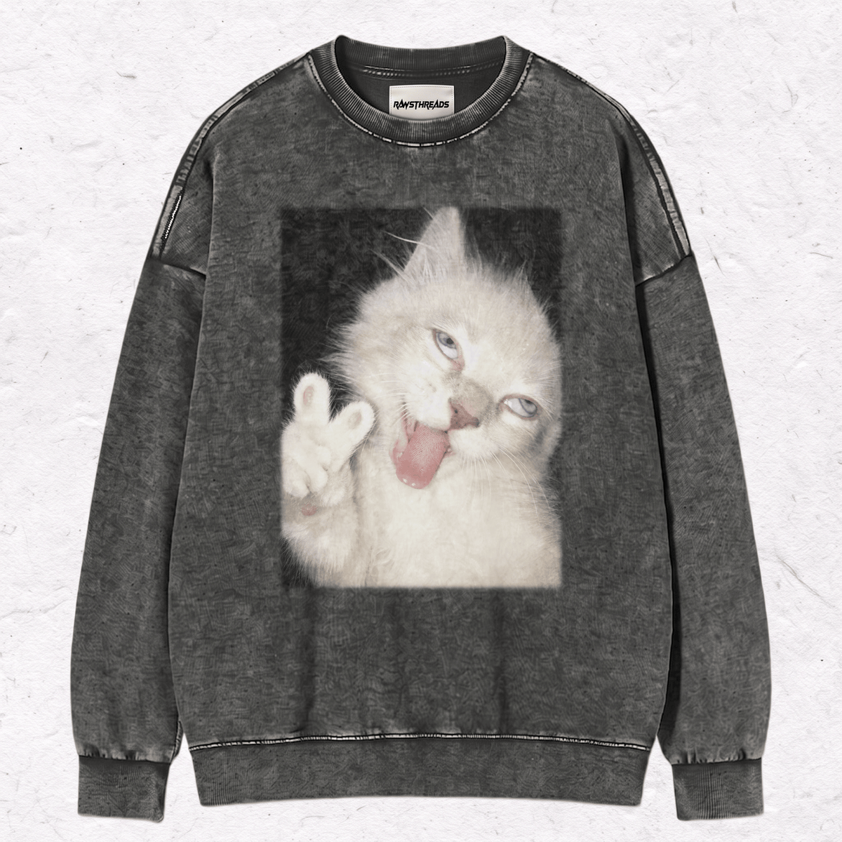 WACKY CAT HEAVY WEIGHT COTTON TEE-021