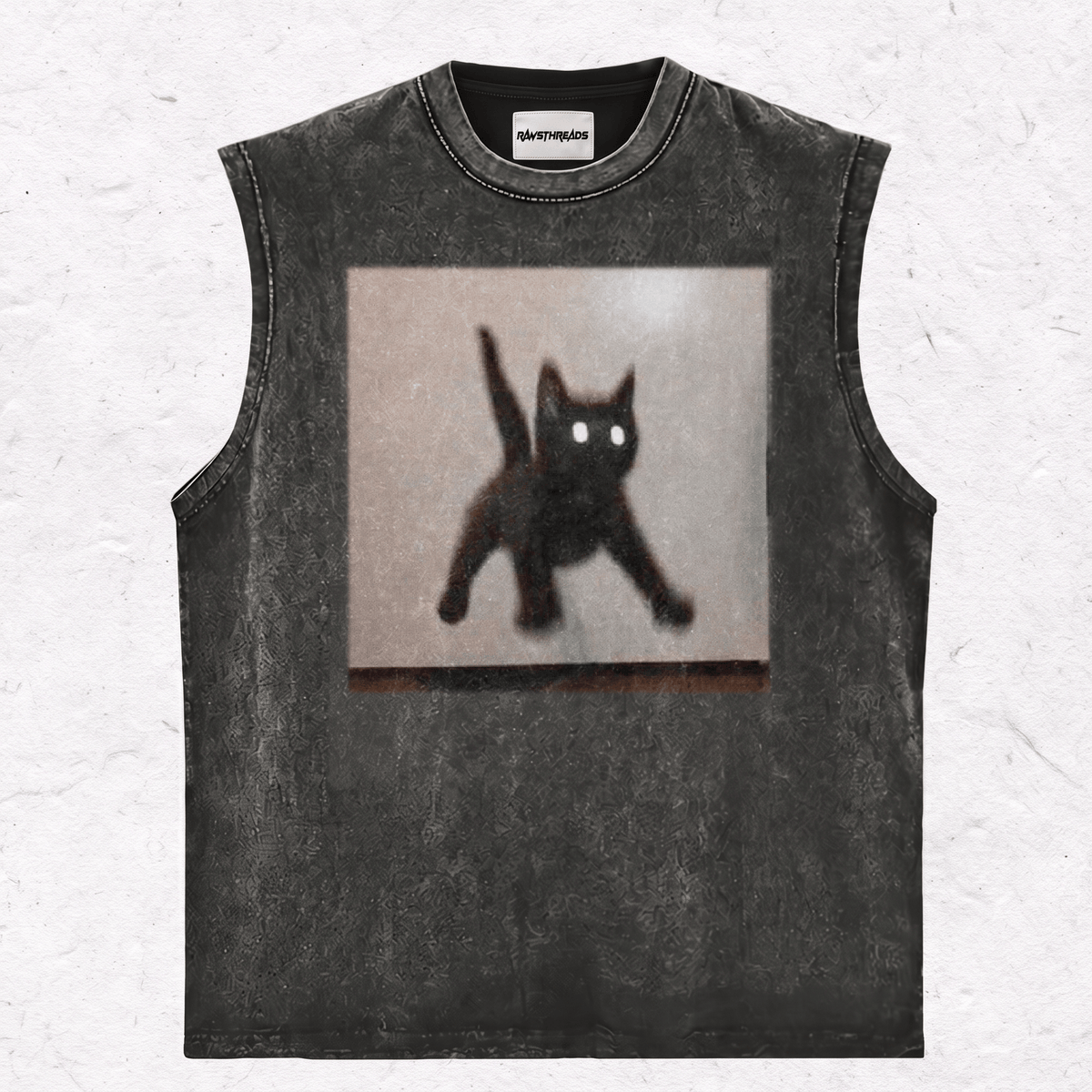 WACKY CAT HEAVY WEIGHT COTTON TEE-022