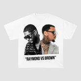 USHER RAYMOND VS CHRIS BROWN COTTON TEES-8313