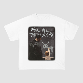 DRAKE FOR ALL THE DOGS ALBUM ART HEAVYWEIGHT COTTON TEE-57014