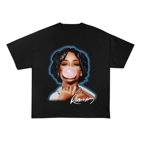 RIHANNA BUBBLEGUM PORTRAIT HEAVYWEIGHT COTTON TEE-57015