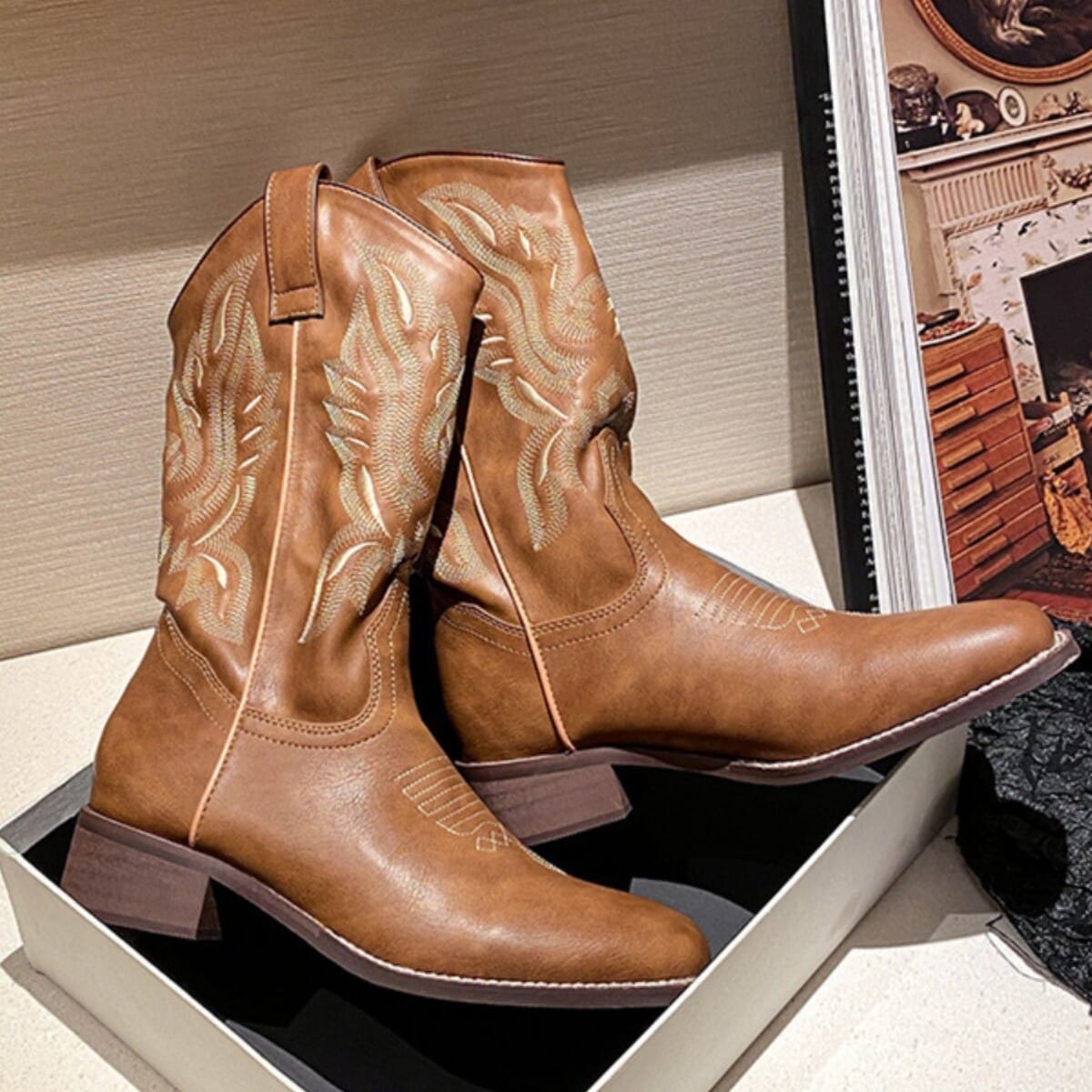 Women's Wheeler Western Boots-60011