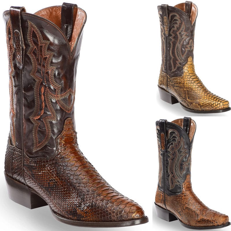 Men's Nile Crocodile Print Western Boots-6003