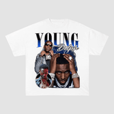 YOUNG DOLPH "YOUNG DOLPH" TEXT LOGO HEAVYWEIGHT COTTON TEE-57023
