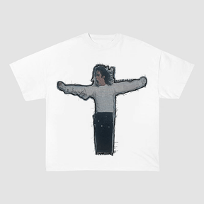 JACKSON V2 KING OF POP HEAVYWEIGHT PATCH TEE-5132