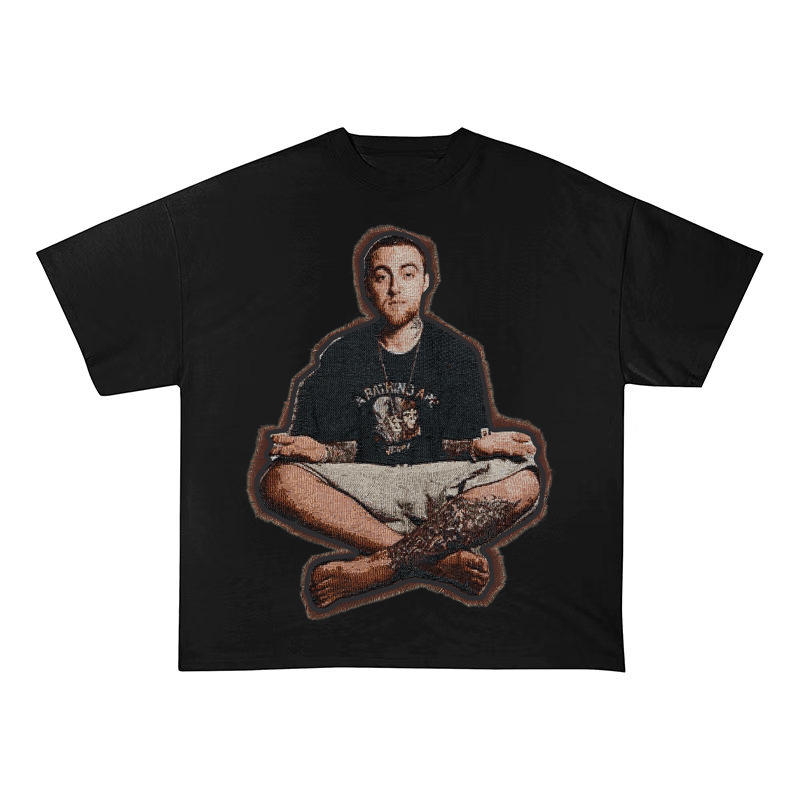 MAC MILLER TATTOOED RAPPER HEAVYWEIGHT PATCH TEE-51326