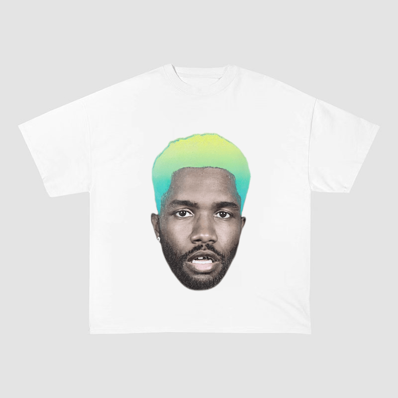 FRANK OCEAN GRADIENT HAIR PORTRAIT HEAVYWEIGHT COTTON TEE-57028