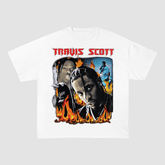 TRAVIS SCOTT FIRE FLAME HEAVYWEIGHT COTTON TEE-57034