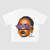 RIHANNA PURPLE SUNGLASSES HEAVYWEIGHT COTTON TEE-57036