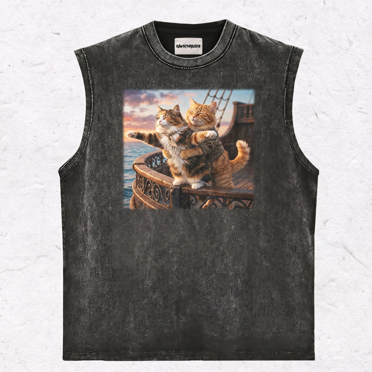 TITANIC CAT HEAVY WEIGHT COTTON TEE-008