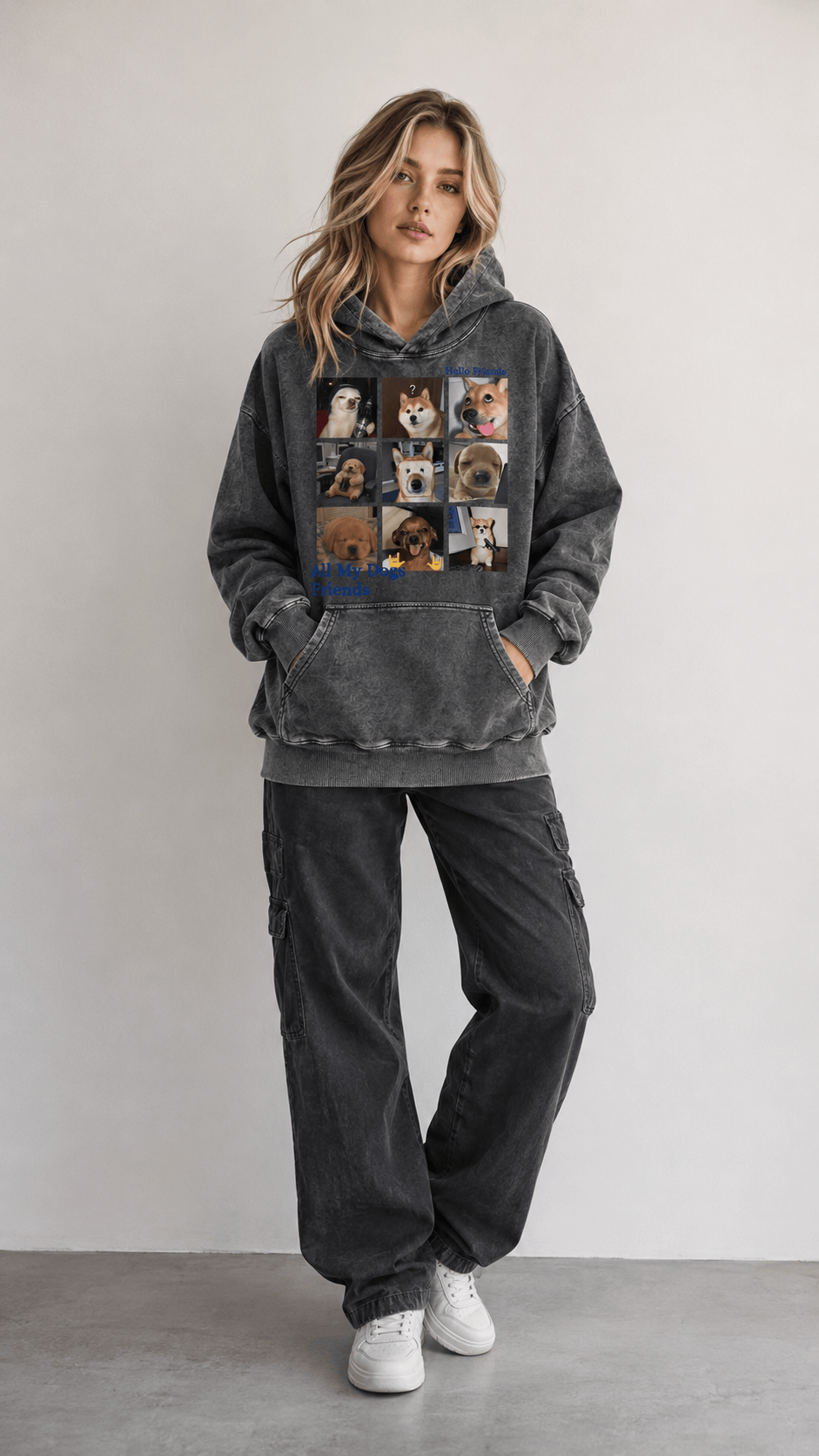 DOGS FRIENDS  HOODIE-025