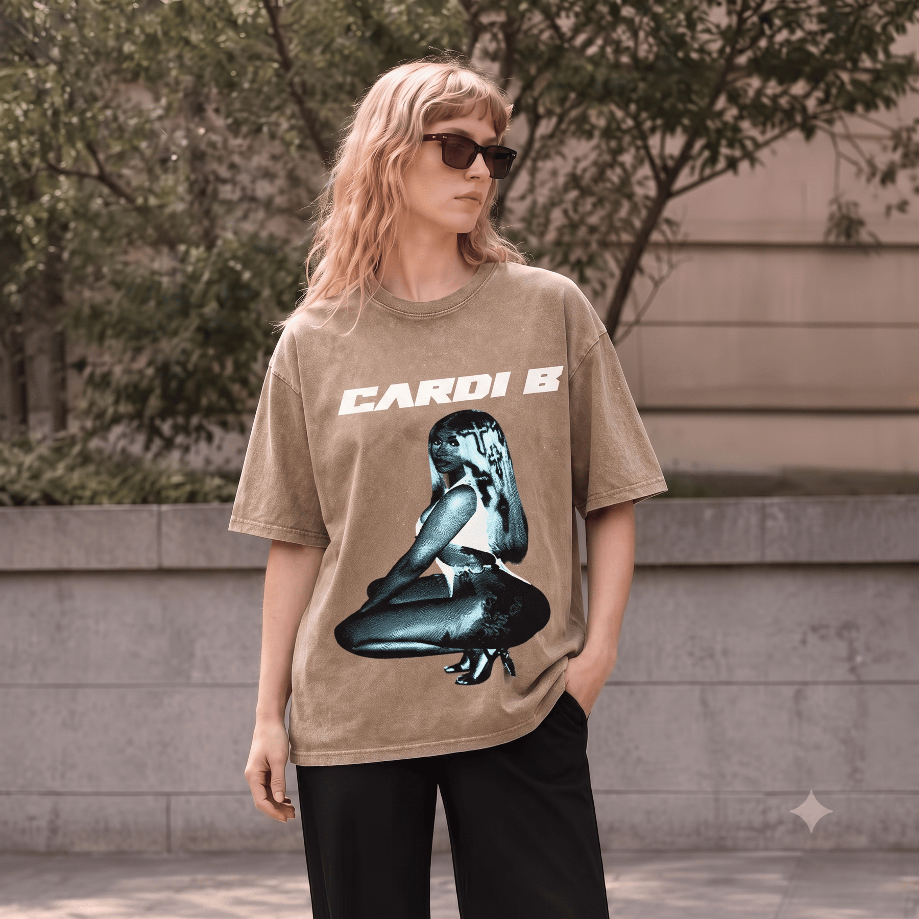 CARDI B HEAVY WEIGHT COTTON TEE-8875