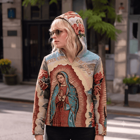 VIRGENCITA TAPESTRY HOODIE