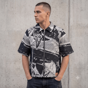 BLACK SCARFACE TAPESTRY TEE