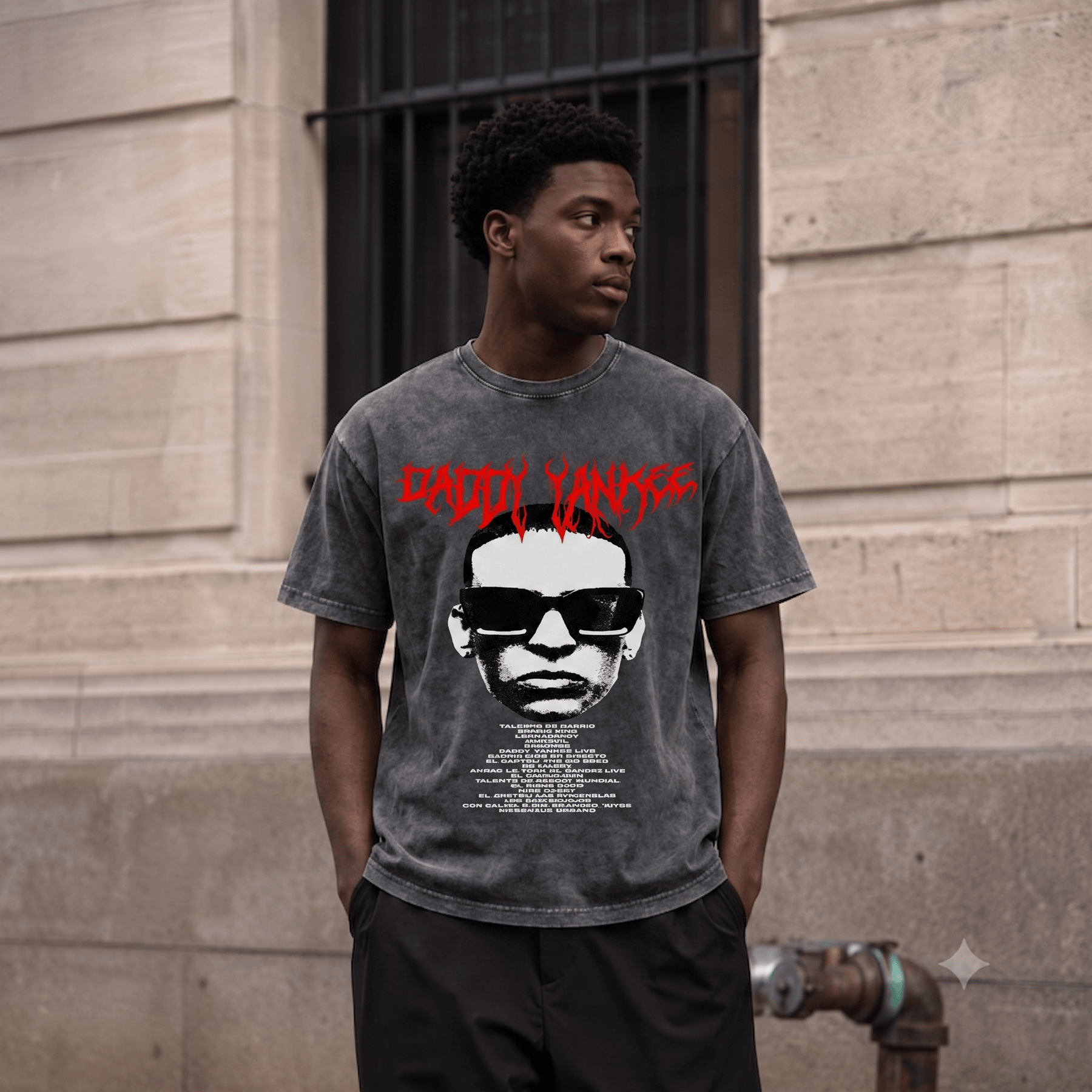 DADDY YANKEE HEAVY WEIGHT COTTON TEE-8927
