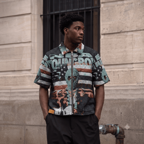 GREEN YOUNGBOY TAPESTRY TEE