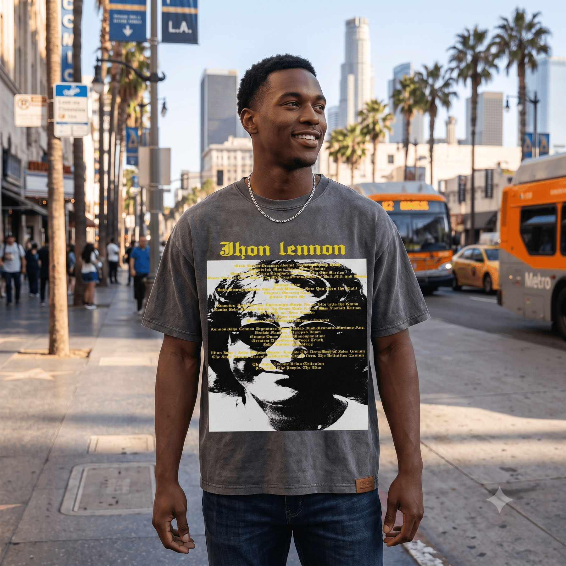 JHON LENNON HEAVY WEIGHT COTTON TEE-8935