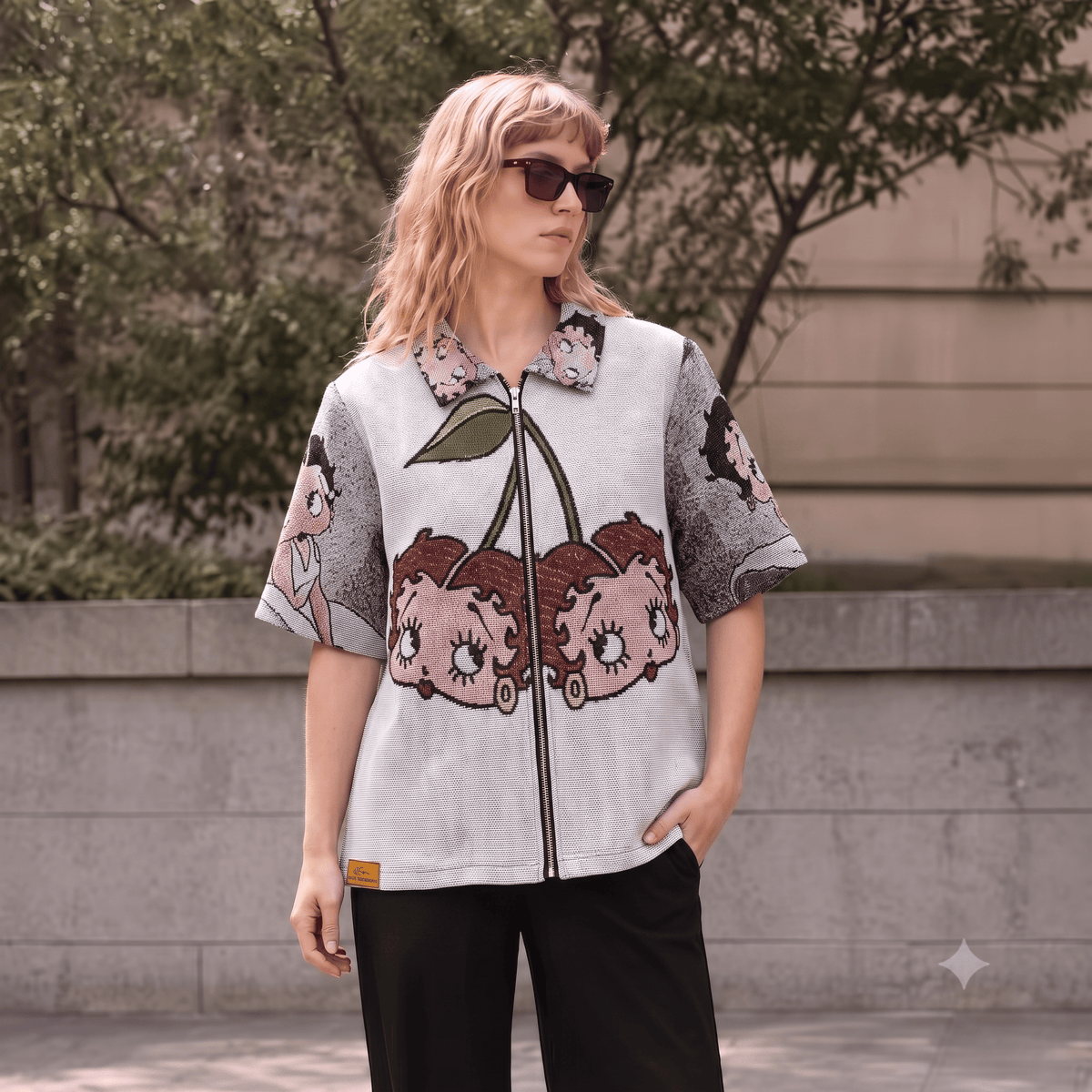 BETTY BOOP CHERRIES TAPESTRY TEE