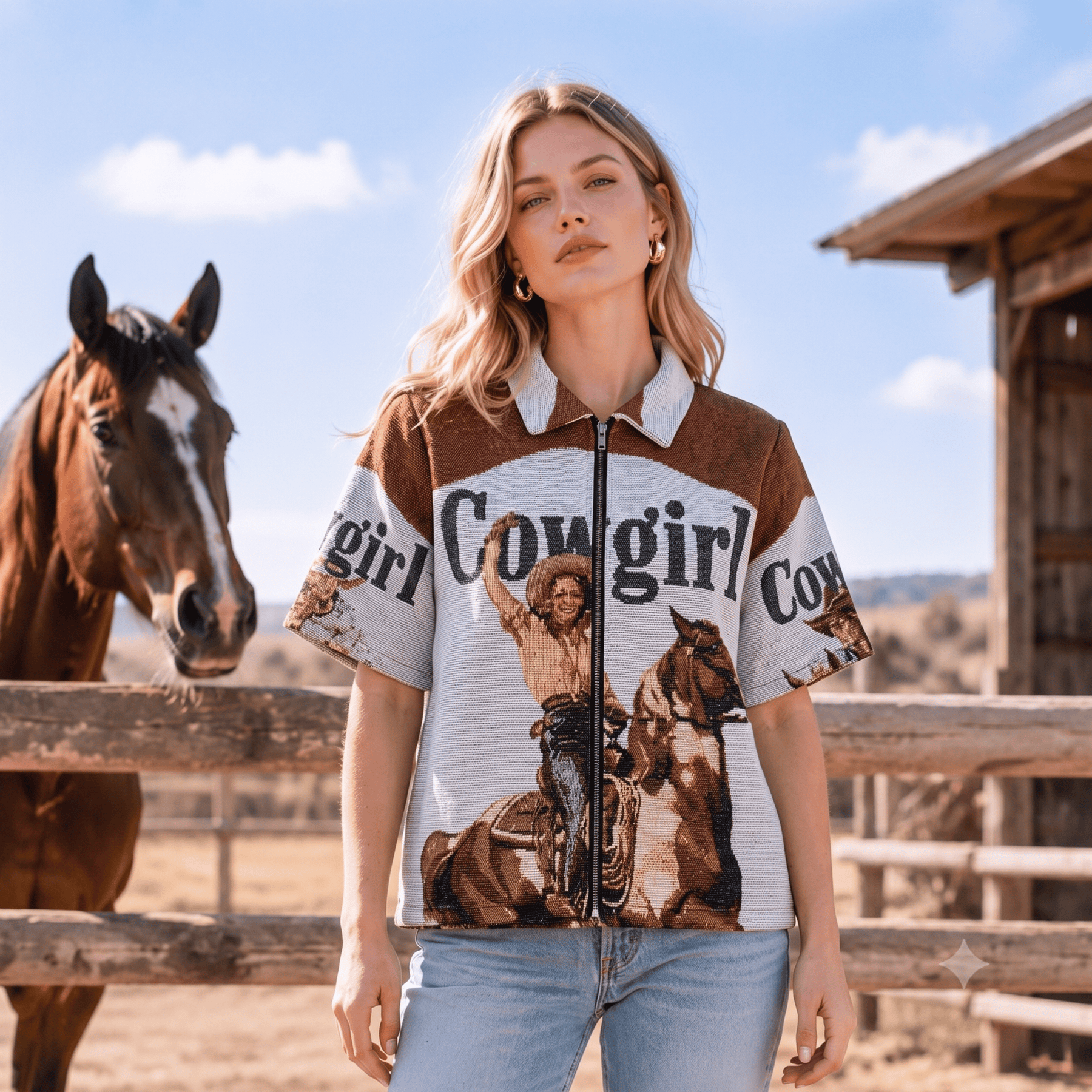 COWGIRL TAPESTRY TEE