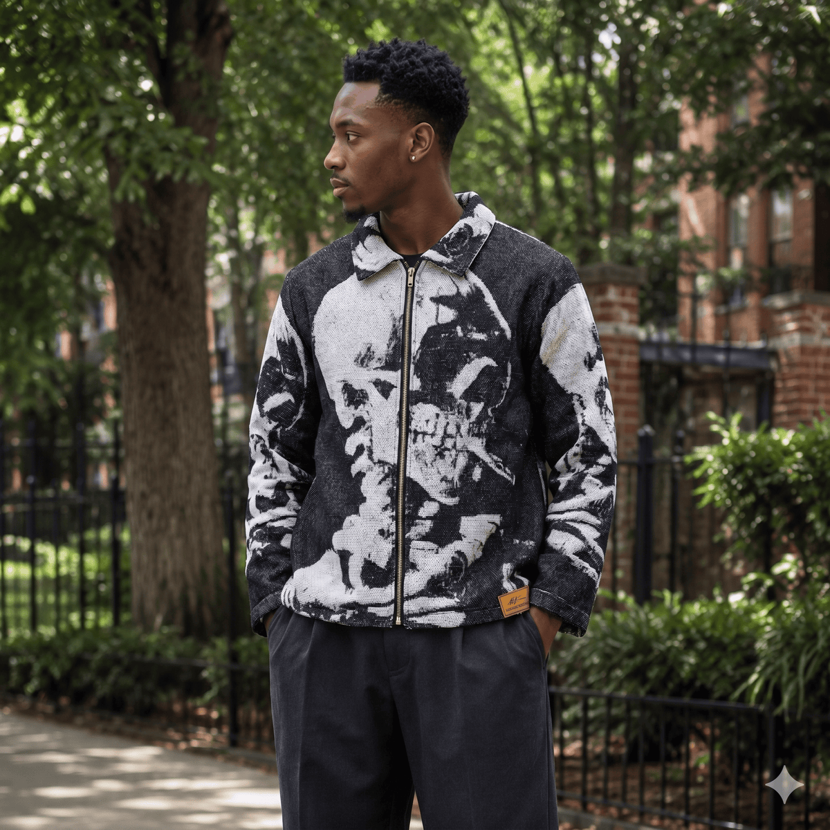 CIGARETTE SKULL TAPESTRY JACKET