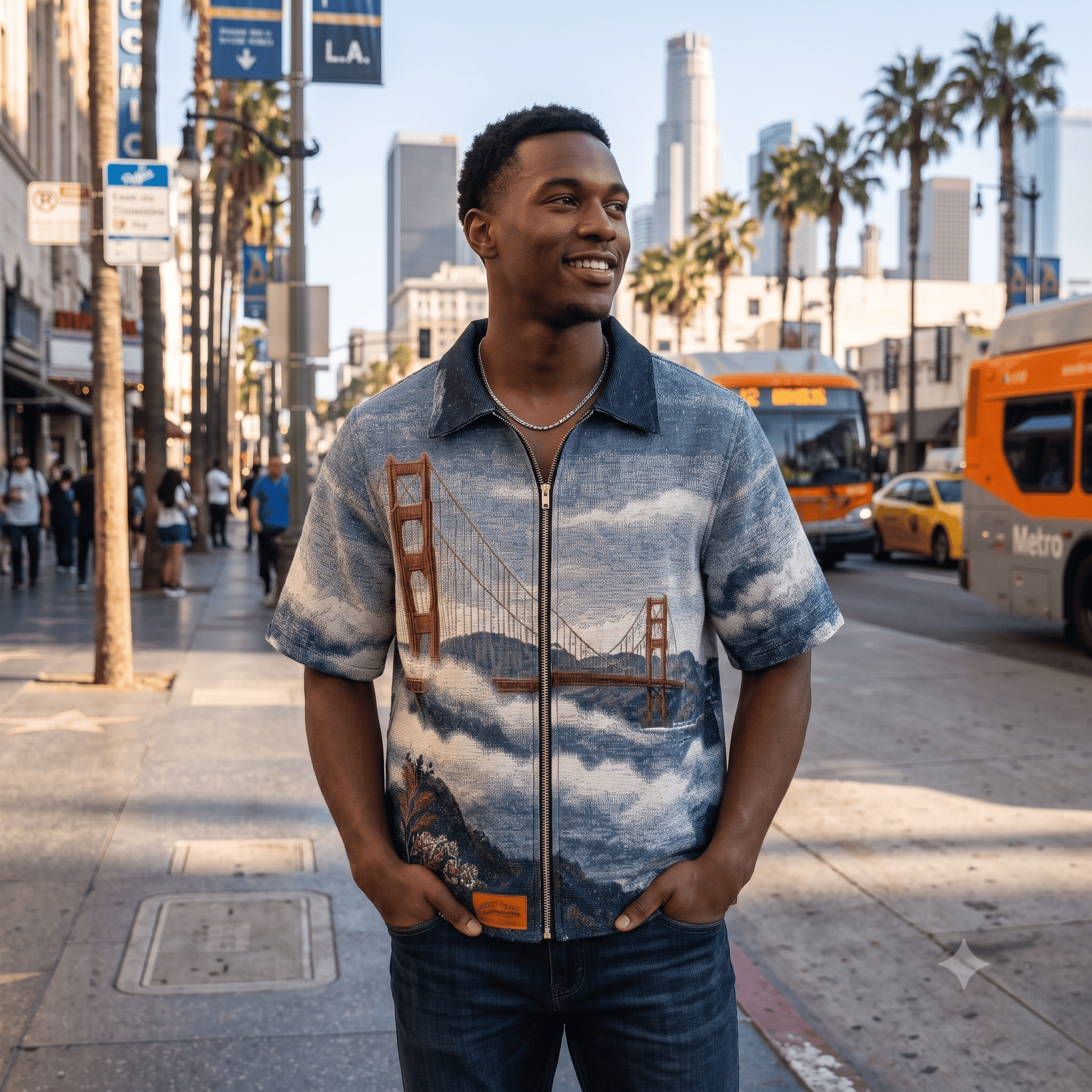GG BRIDGE TAPESTRY TEE