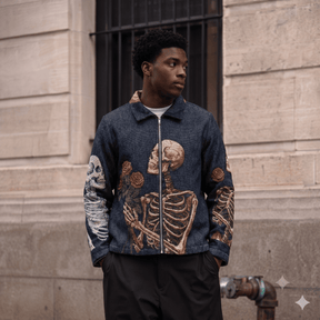 ROSE SKULL TAPESTRY JACKET