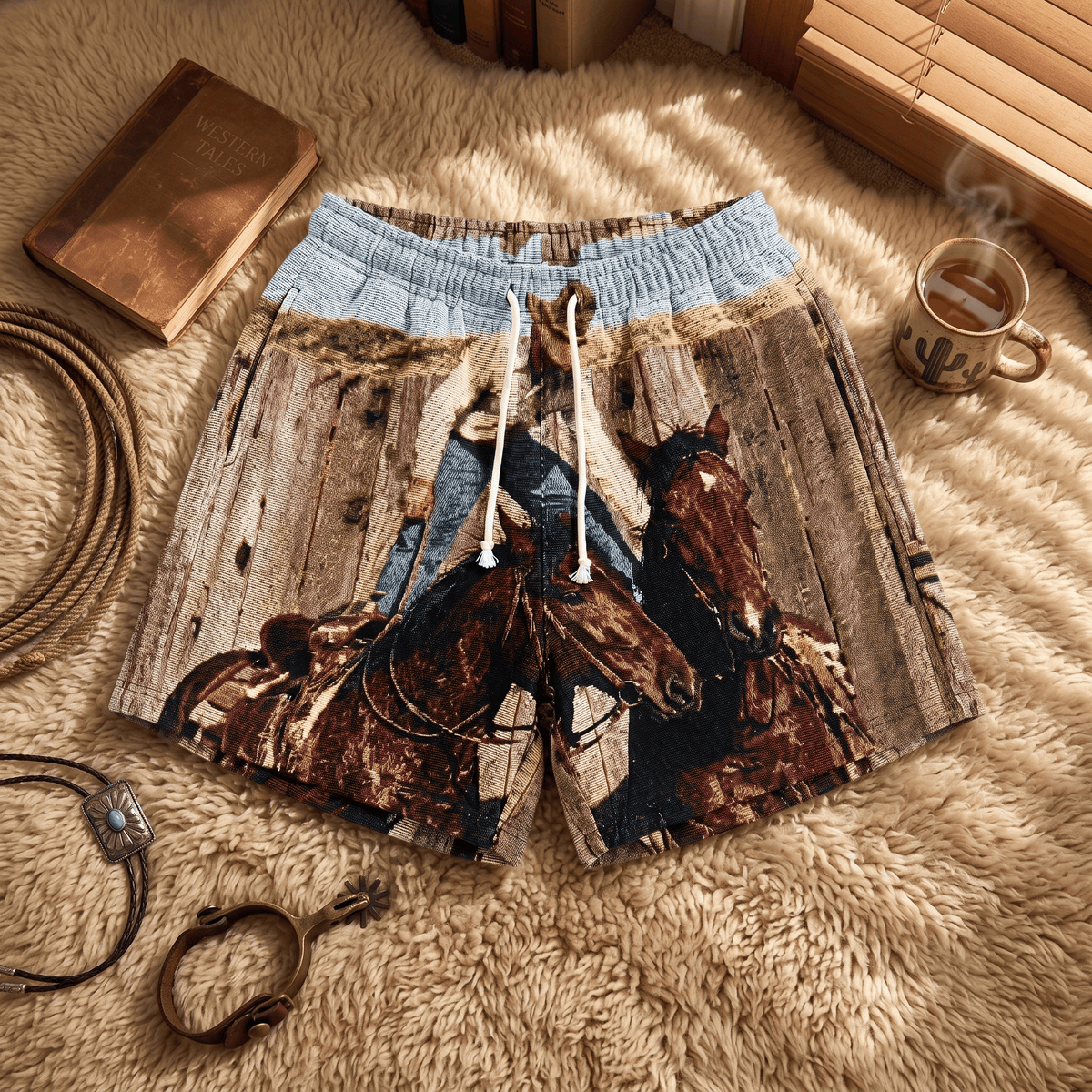 COWBOY TAPESTRY SHORTS