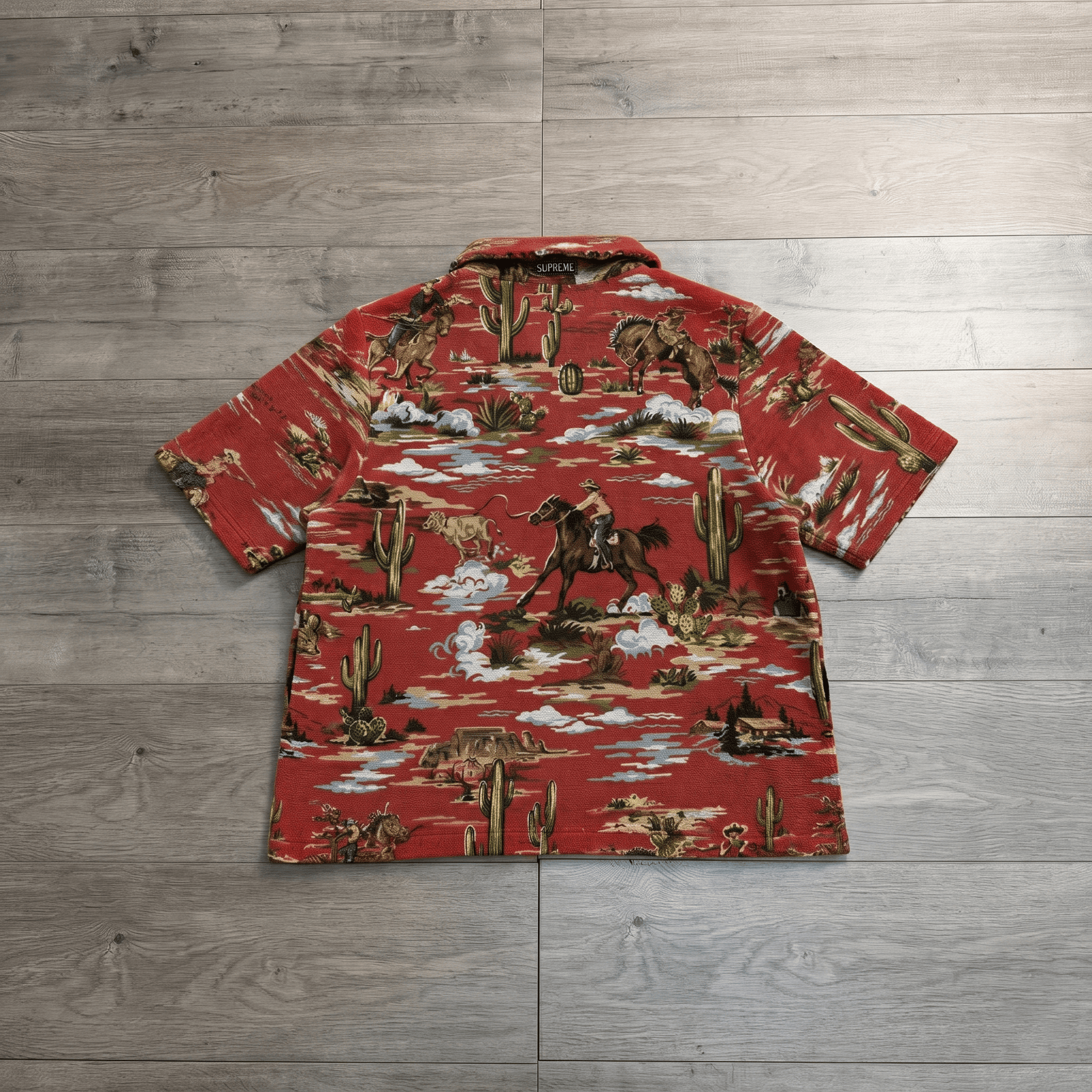 RED COWBOY TAPESTRY TEE