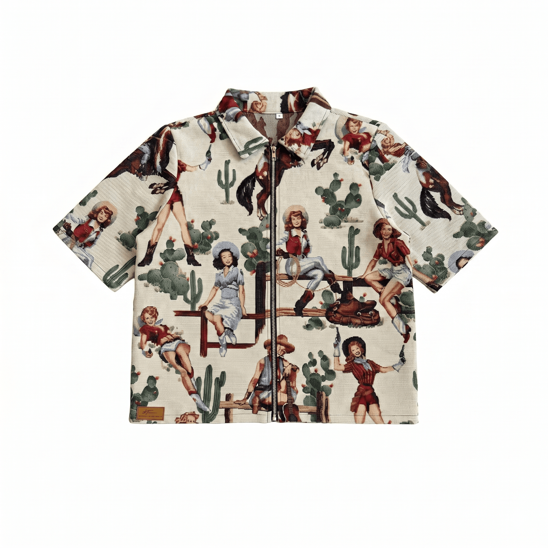 WHITE COWGIRL TAPESTRY TEE