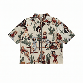 WHITE COWGIRL TAPESTRY TEE
