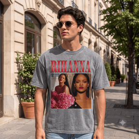 RIHANNA HEAVY WEIGHT COTTON TEE-8868