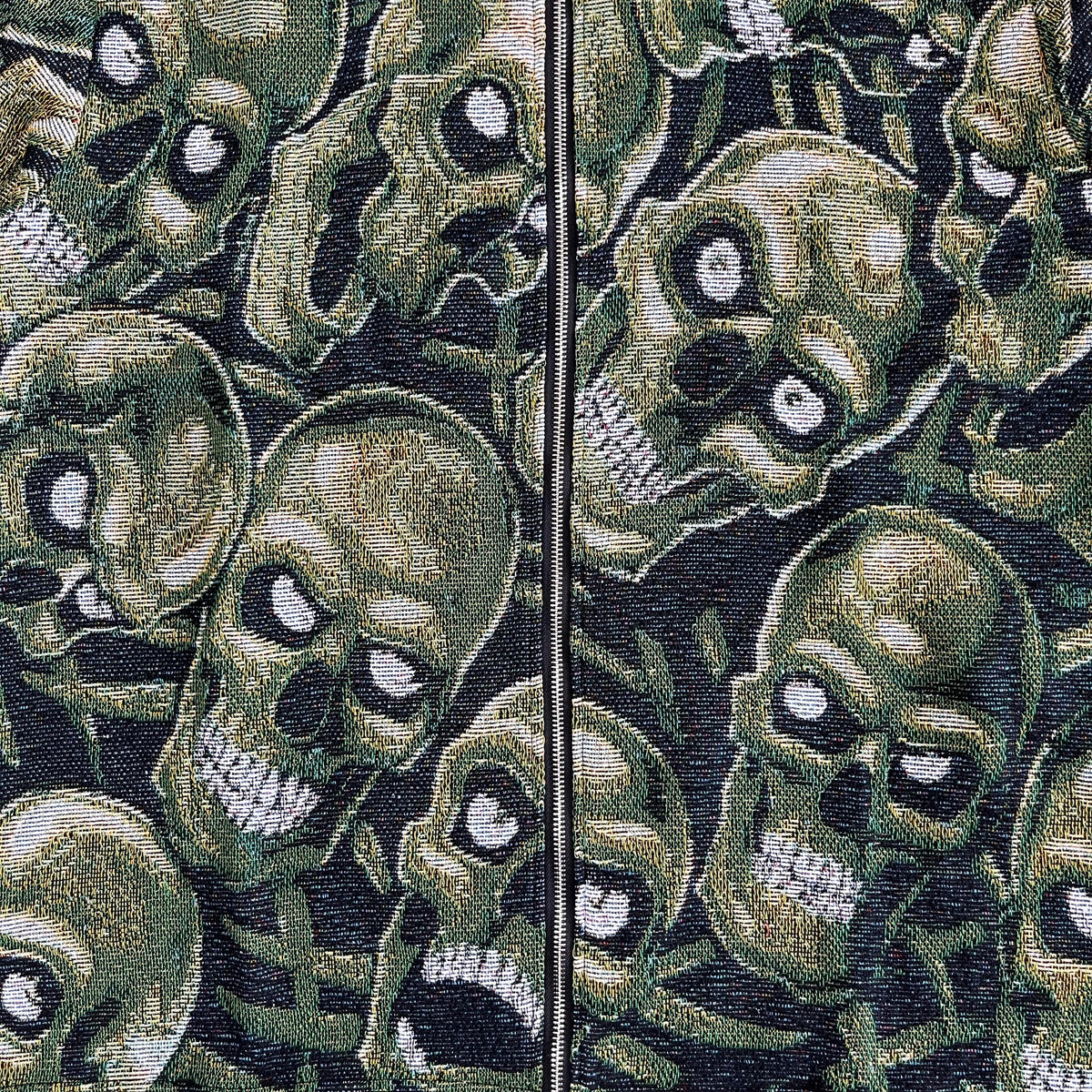 GREEN SKULL TAPESTRY TEE