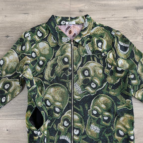 GREEN SKULL TAPESTRY TEE