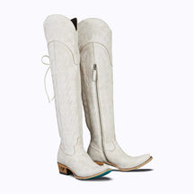 WOMEN’S OVER-THE-KNEE DISTRESSED LEATHER WESTERN BOOTS-60030