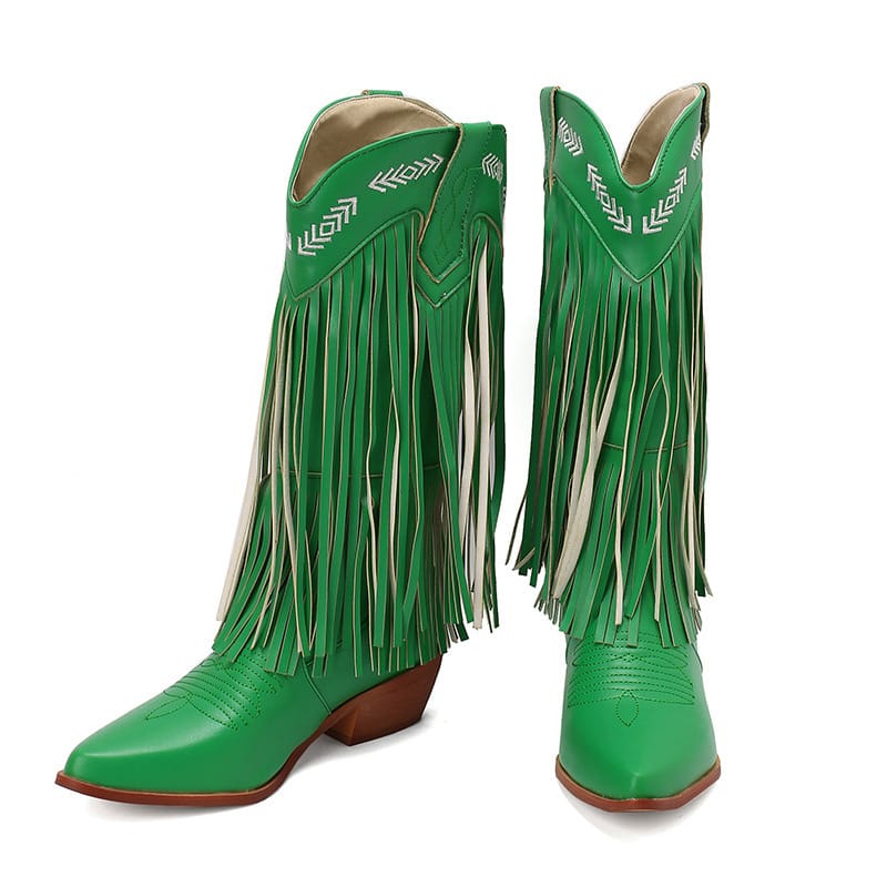Women's Sterling Fringe Tall Western Boots-60024