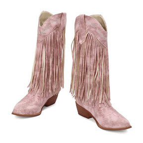 Women's Sterling Fringe Tall Western Boots-60024