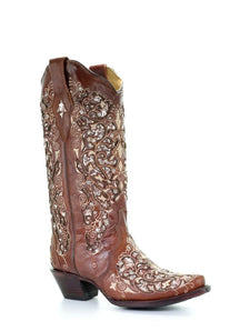 Women's Sequin Inlay Western Boots-60025