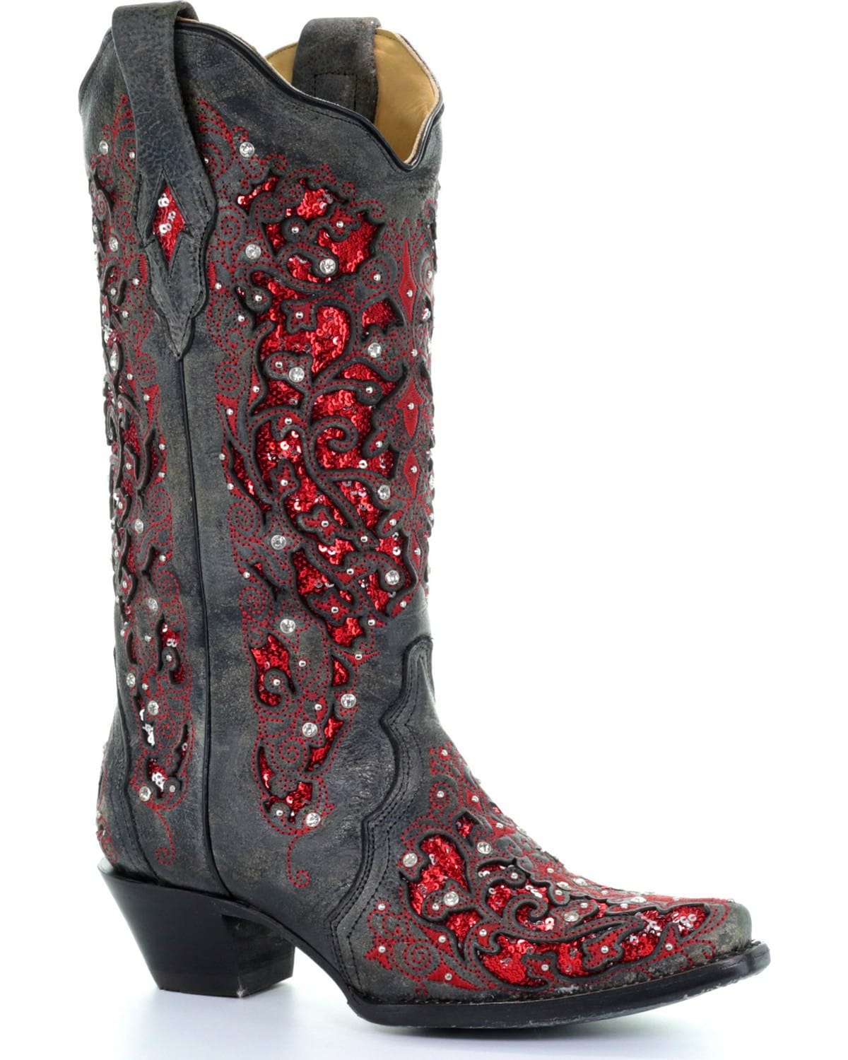 Women's Sequin Inlay Western Boots-60025