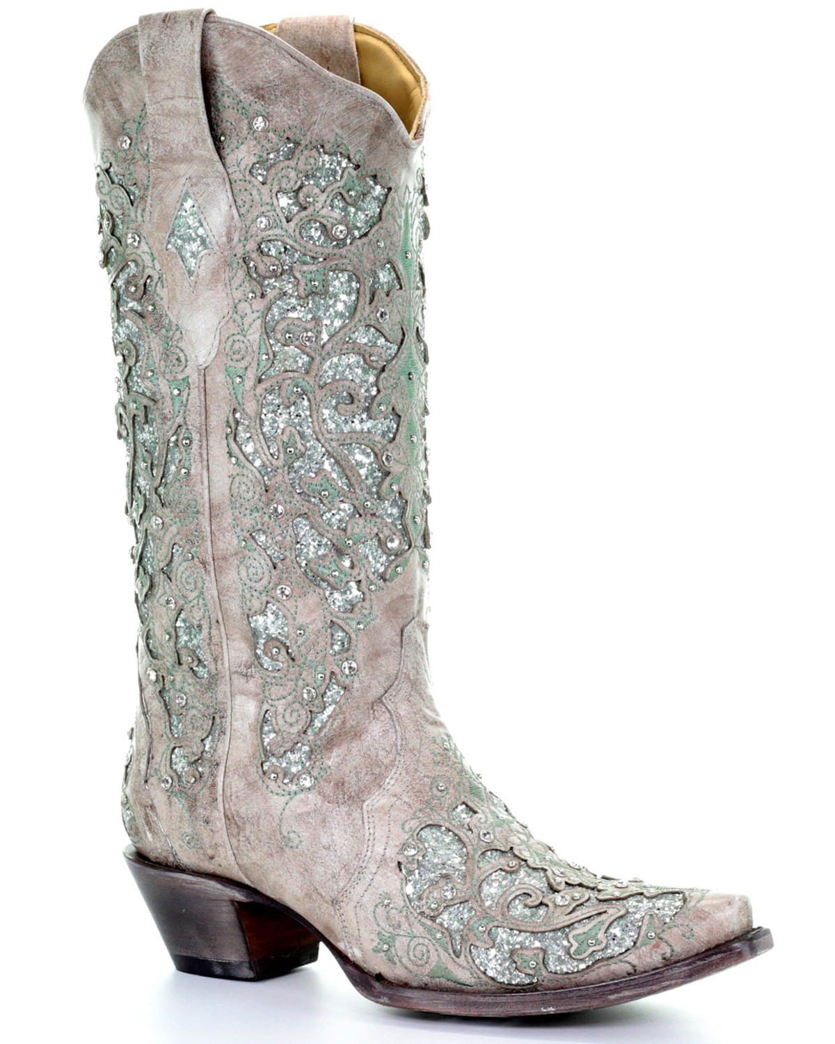 Women's Sequin Inlay Western Boots-60025